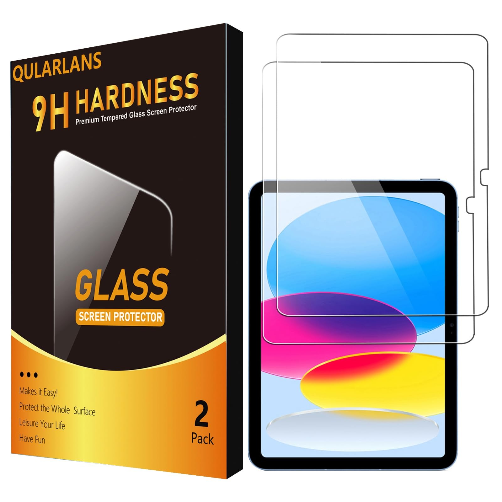 Qularlans 2 Pack Screen Protector for iPad 11th/10th Gen (2025/2022)