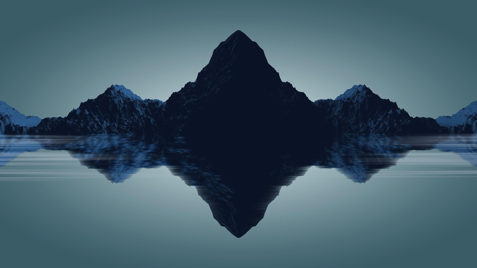 Landscape mountains water Custom Gaming Mat Desk