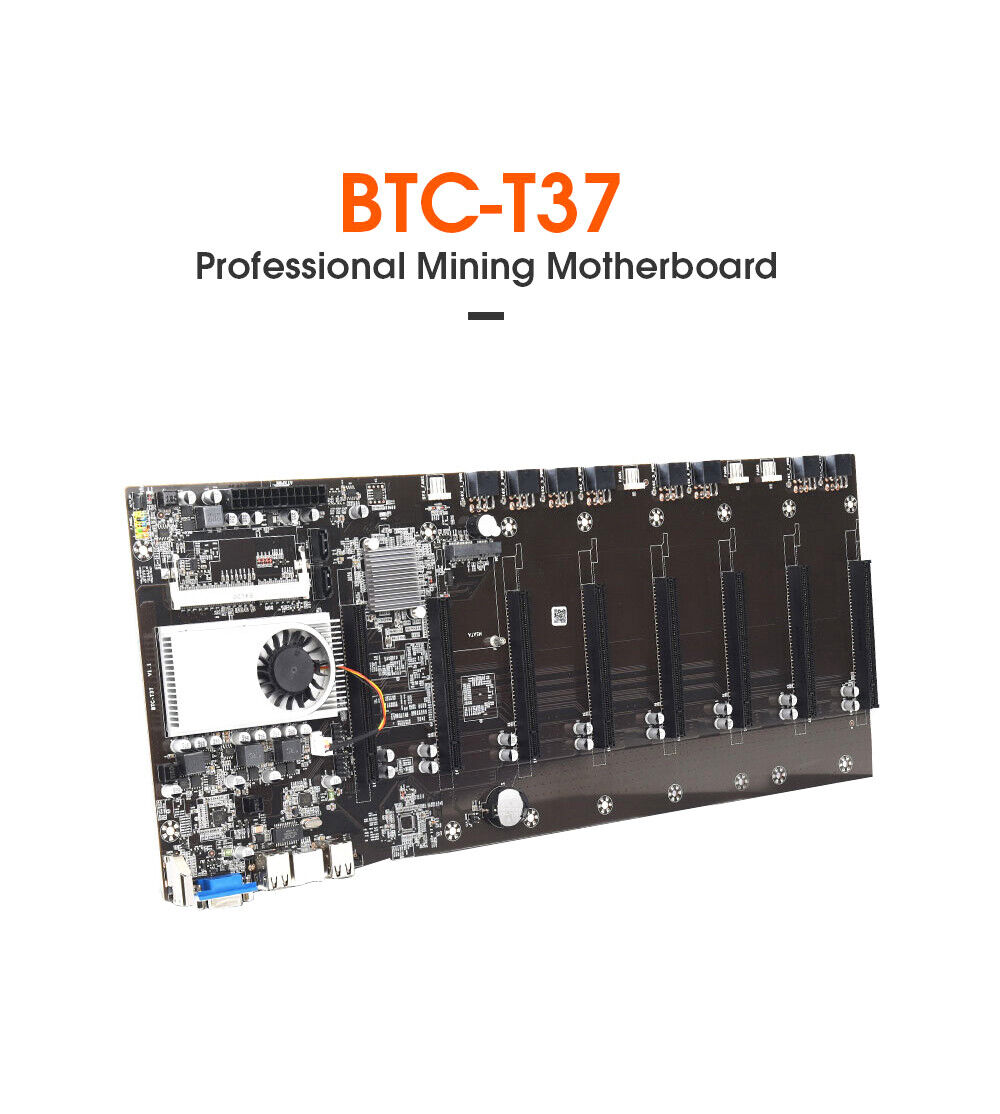 XT-XINTE BTC-37 Mining Motherboard CPU Set Video Card Slot DDR3 Memory Slot