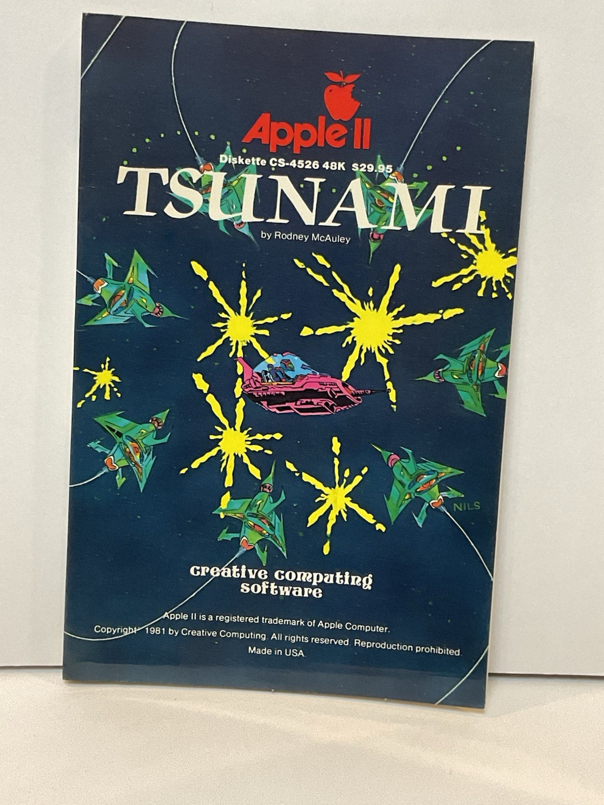 Vintage Apple II IIe IIc IIgs Software Game TSUNAMI  Creative Computing Software