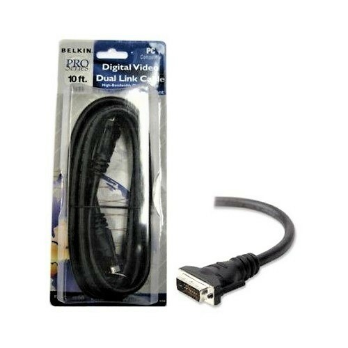 BELKIN Pro Series 10ft (3m) Monitor Dual Link DVI-D Cable Male to Male 9.9 Gpbs