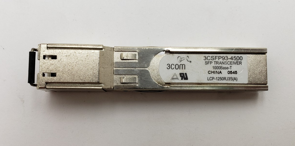 3Com 3CSFP93-4500 1000Base-T RJ45 SFP Optical Transceiver Modules Tested