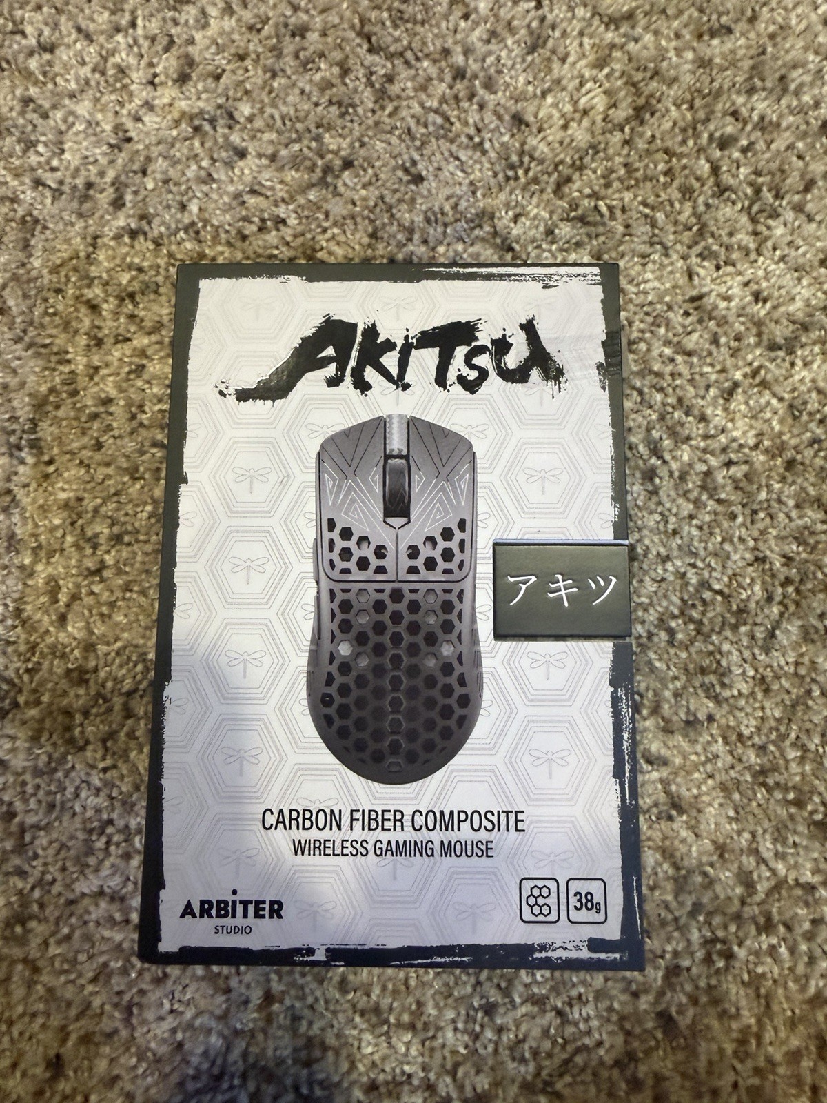 Arbiter Studio Akitsu Carbon Fiber Composite Wireless Gaming Mouse Black 38g