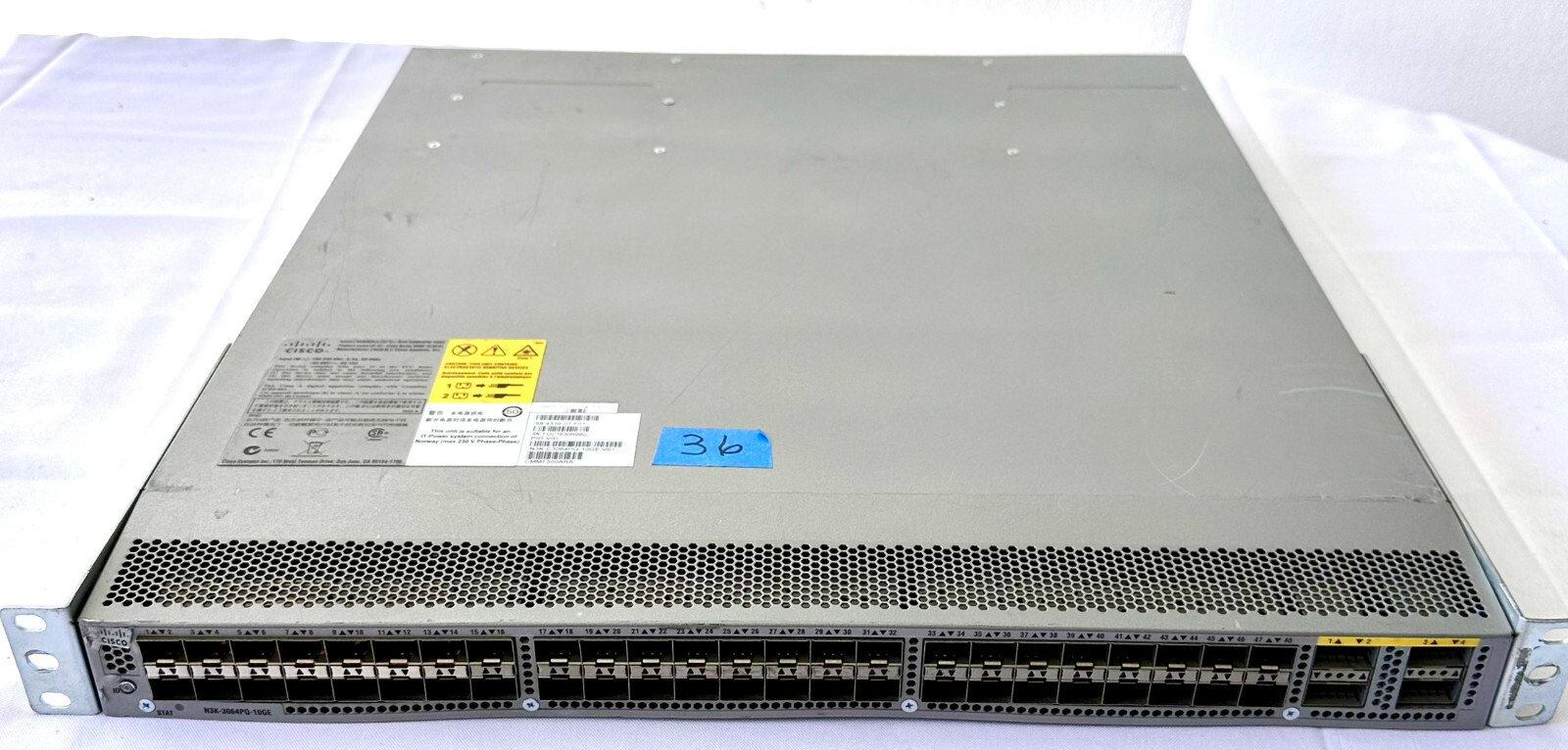 DEFECTIVE Cisco Nexus 3000 N3KC3064PQ10GX 10GbE V01 SFP 48Port Switch  b G3D