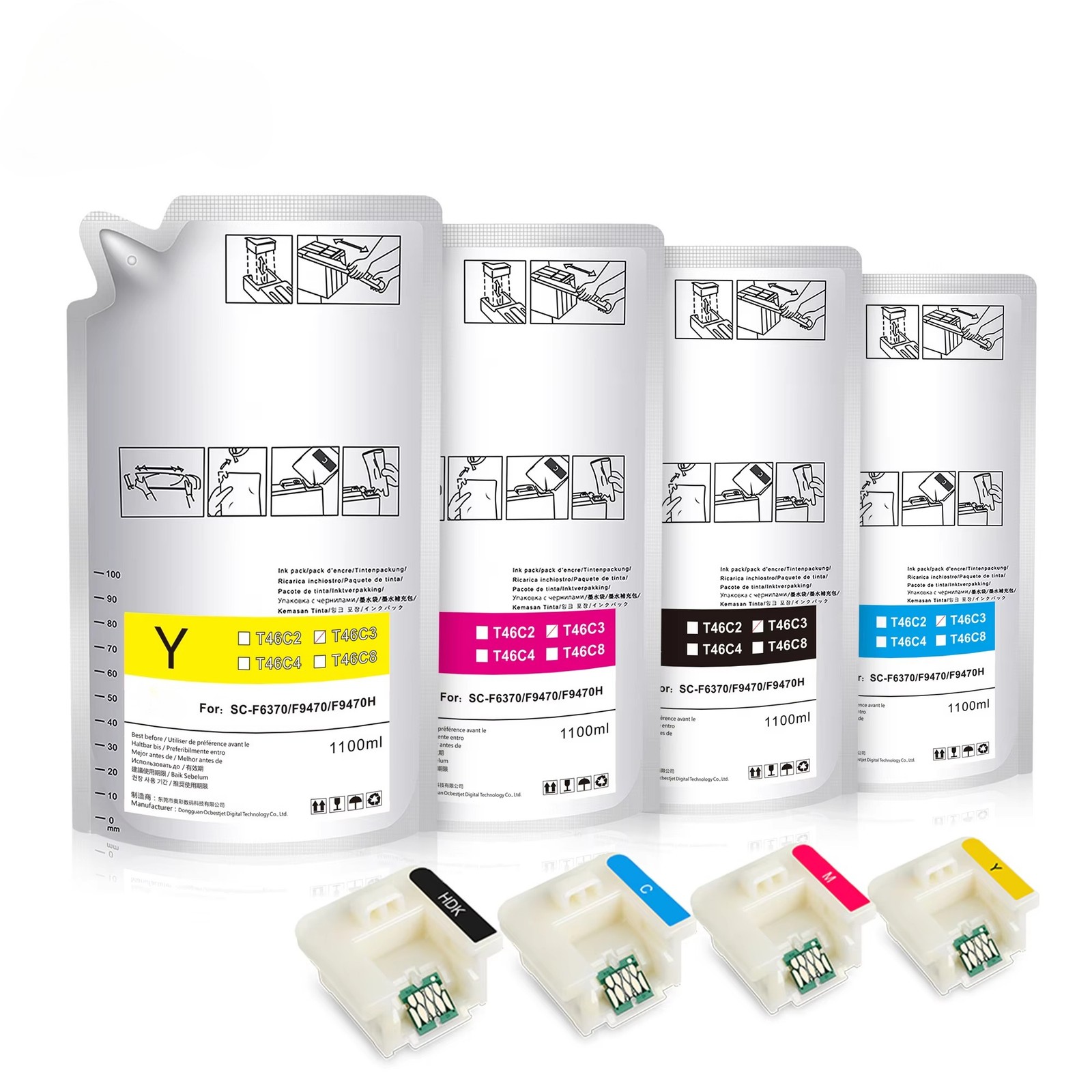 T46C2 T46C3 T46C4 T46C8 Sublimation Ink Bag for EPSON F6300 F9400 F6360 F9470