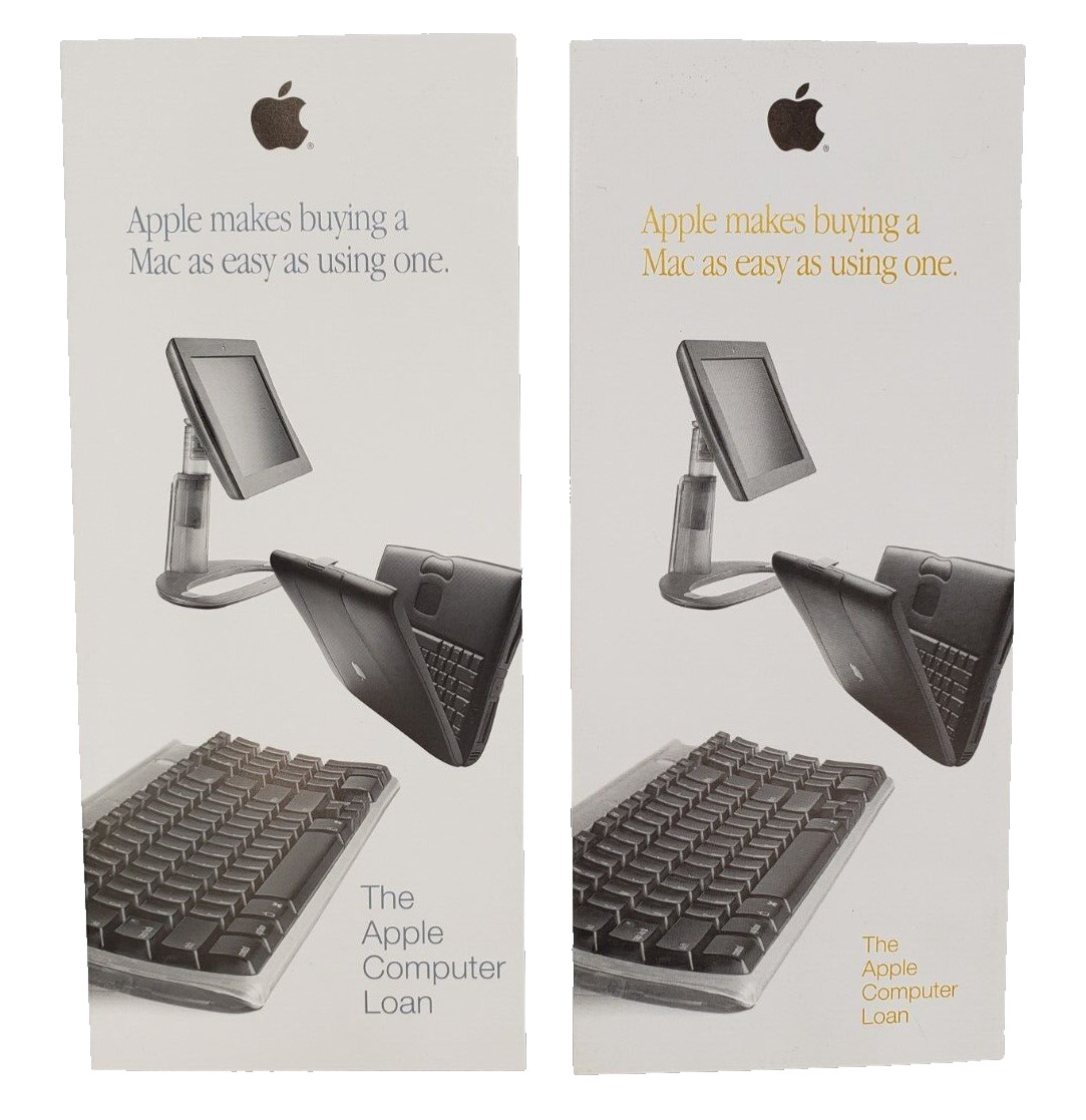 Lot of Two 1998 "Apple makes buying a Mac as easy as using one." Loan Brochure