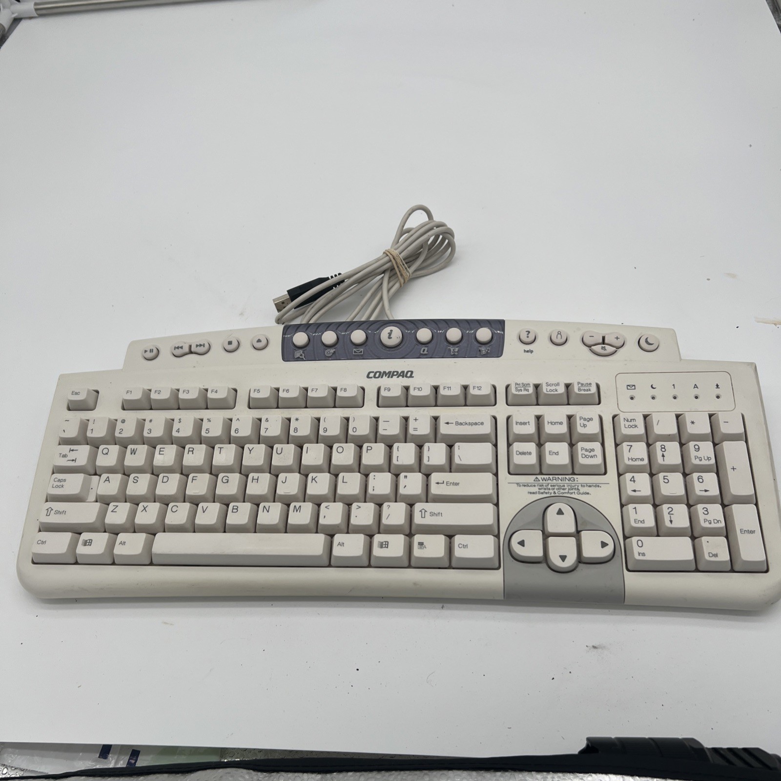 Compaq Wired USB Keyboard Model KU-9978 - TESTED & WORKS Retro Y2K
