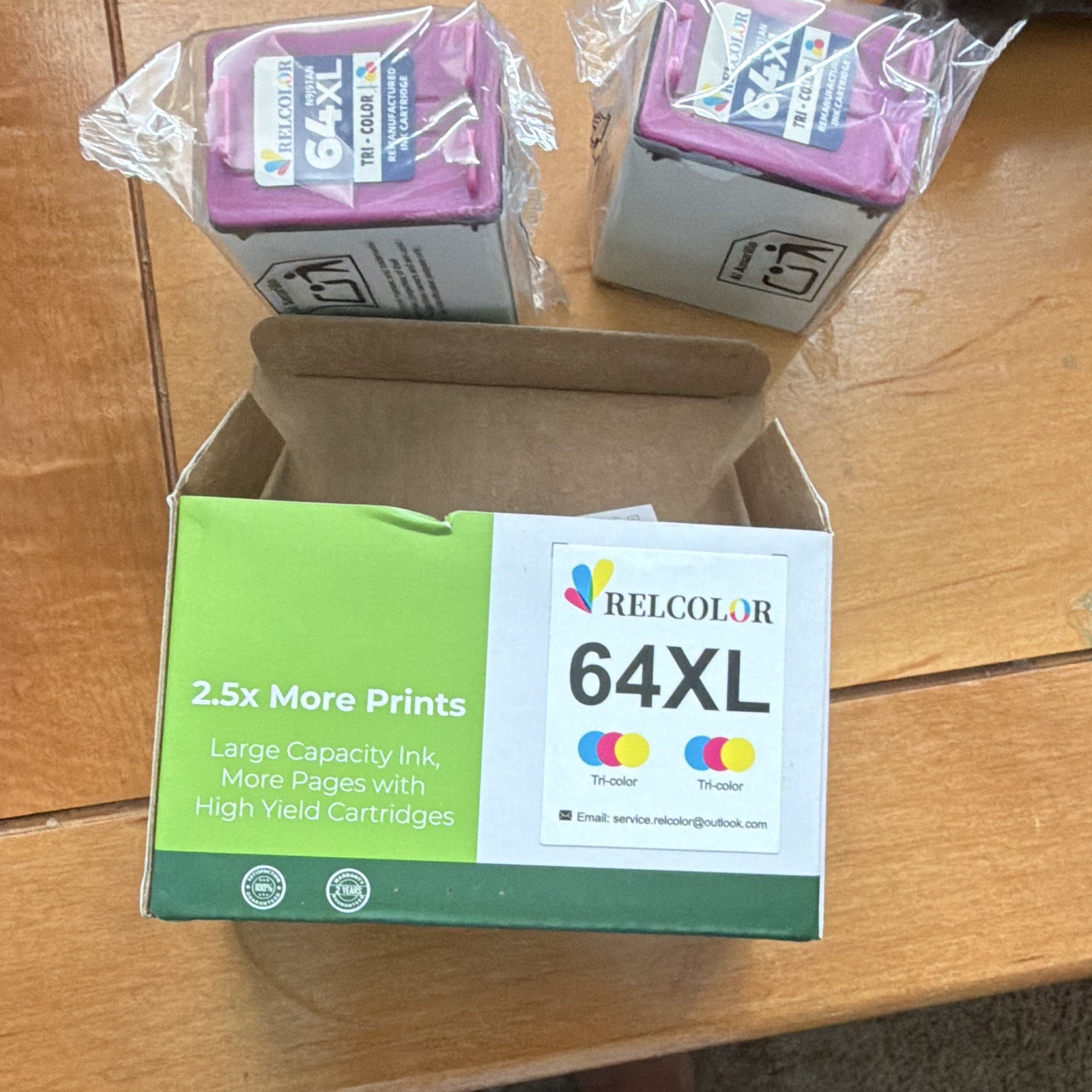 RELCOLOR 64XL Compatible Tri-Color Ink Cartridge for HP Inkjet Printers