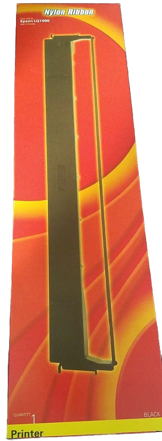 Porelon 11504 Nylon Ribbon Compatible /Fits W Epson LQ1000 & Others Printers Blk