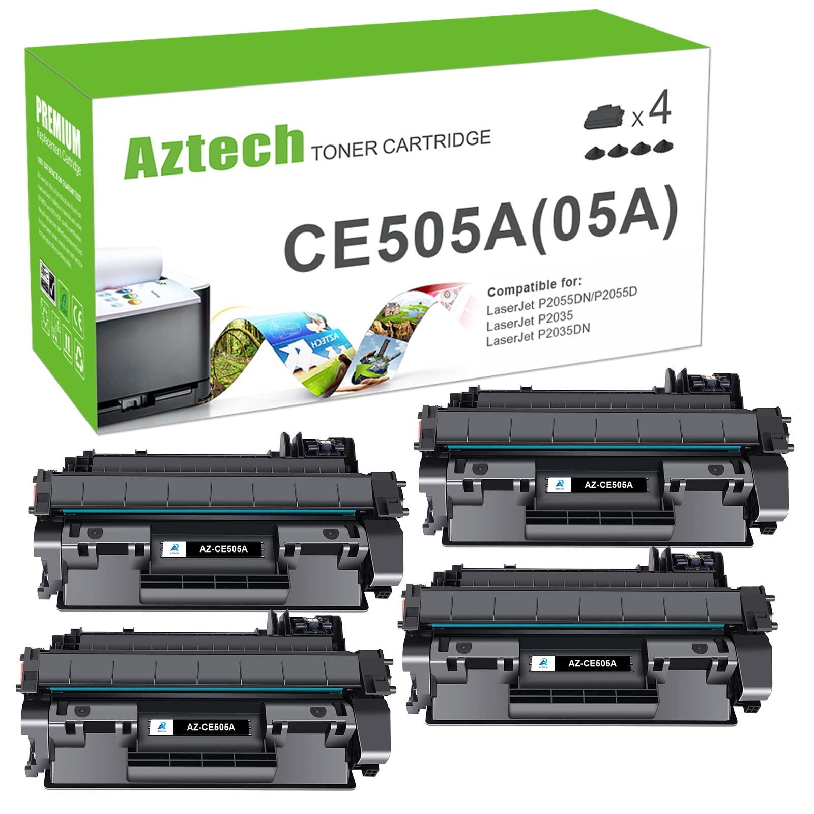 Aztech Compatible For P2035 Toner Cartridge Replacement For Hp 05A Ce505A