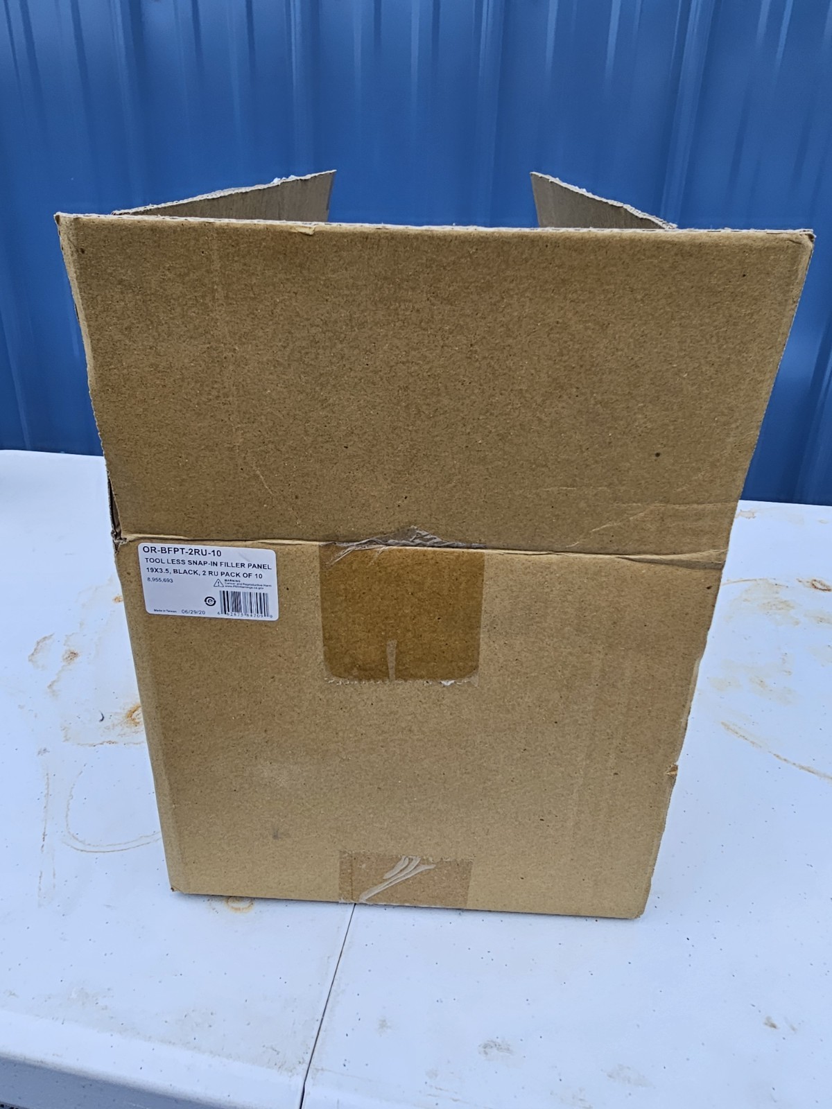 Legrand OR-BFPT-2RU-10.  Tool-less Snap in Filler Panel 19x3.5 2RU Pack Of 10