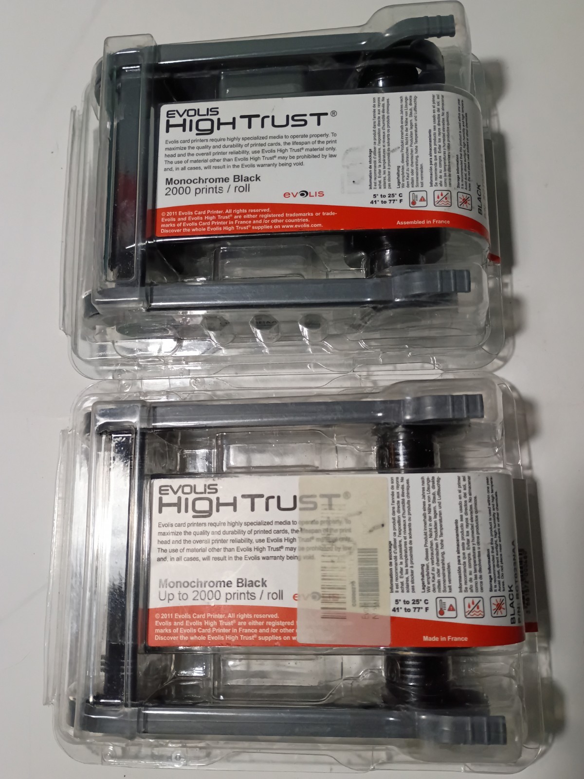 Evolis High Trust Monochrome Black 2000 Prints Roll RCT023NAA