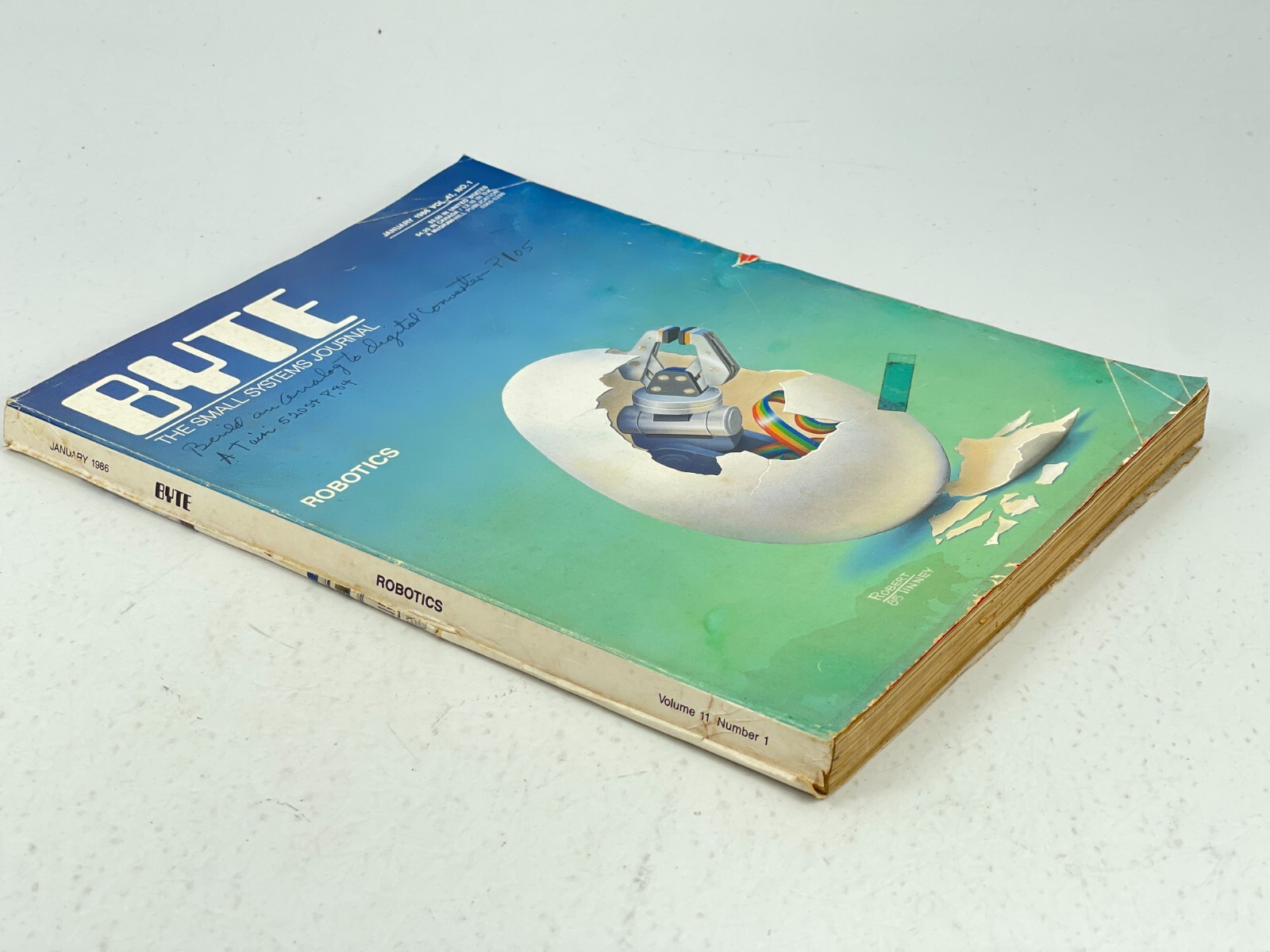 Vintage BYTE Computer Magazine January 1986 Vol 11 No 1 Robotics