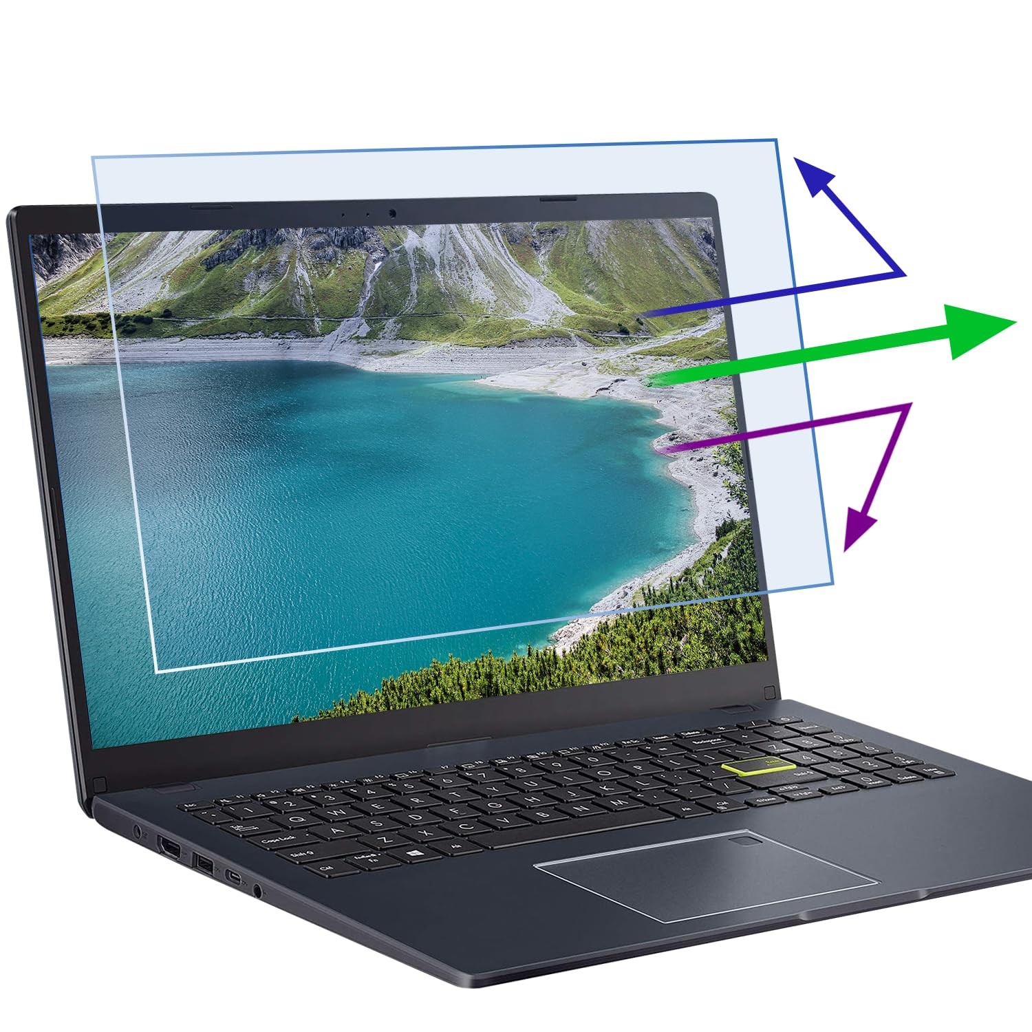 2 Pcs 13.3 Inch Anti Blue Light Screen Protector, Reduce Eye Strain Matte Ant...