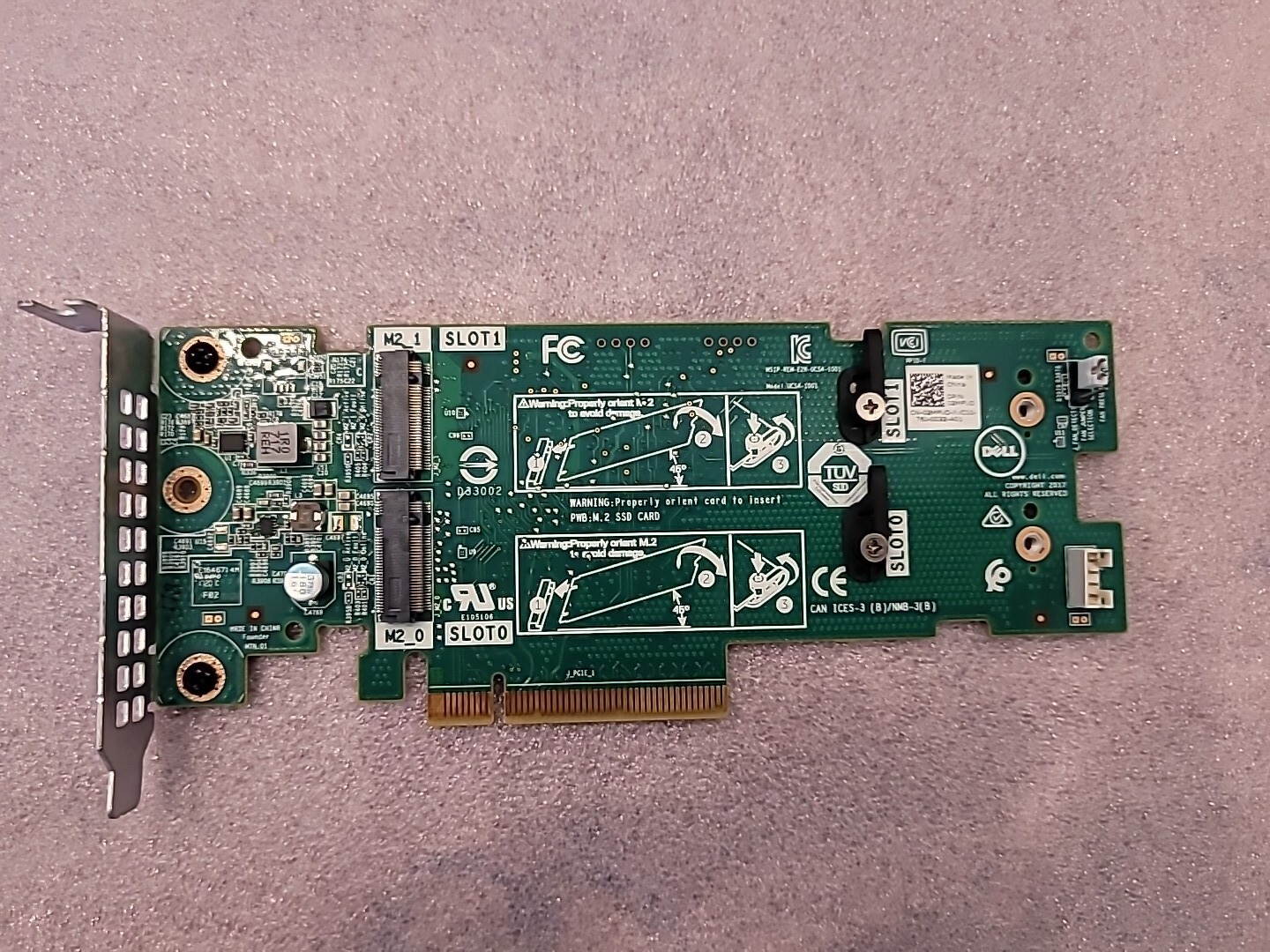 Dell Boss-S1 2xM.2 Slot PCIe x8 SATA SSD Adapter 02MFVD 