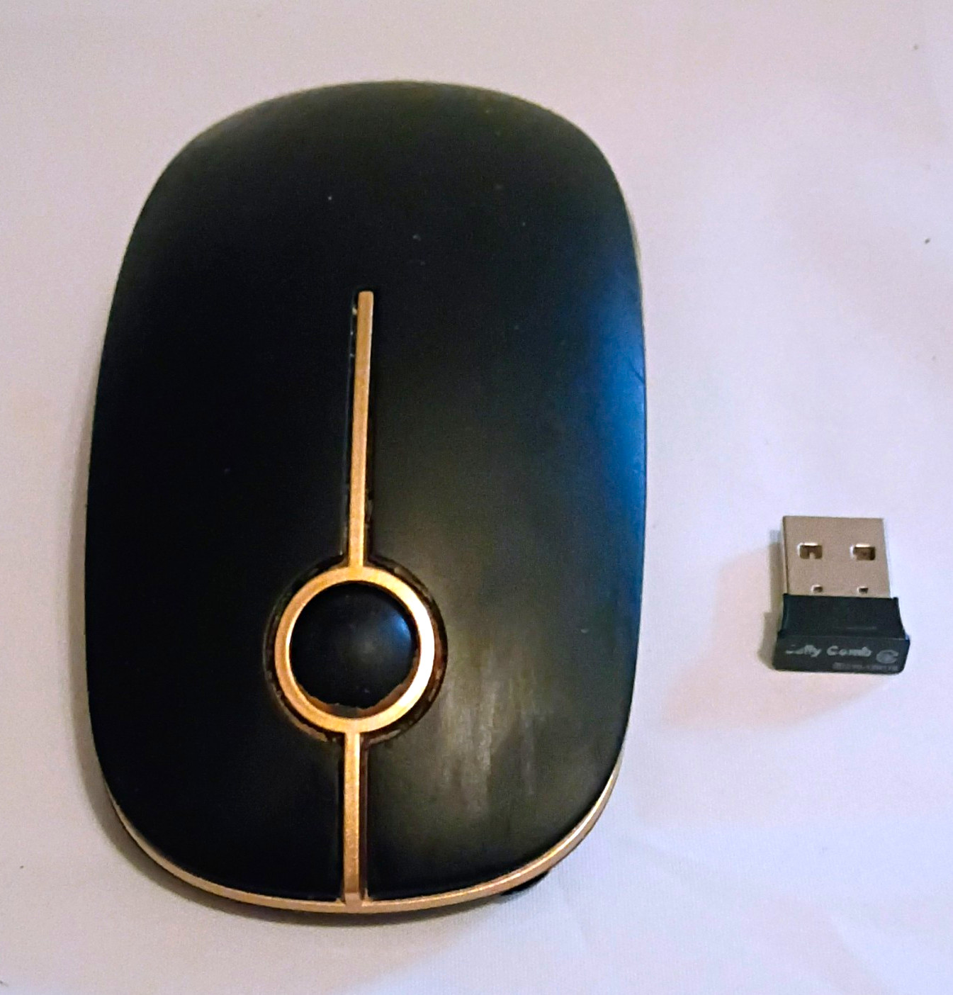 Jelly Comb MS001 Wireless Optical Mouse USB Receiver 1000 DPI 3-Button Black