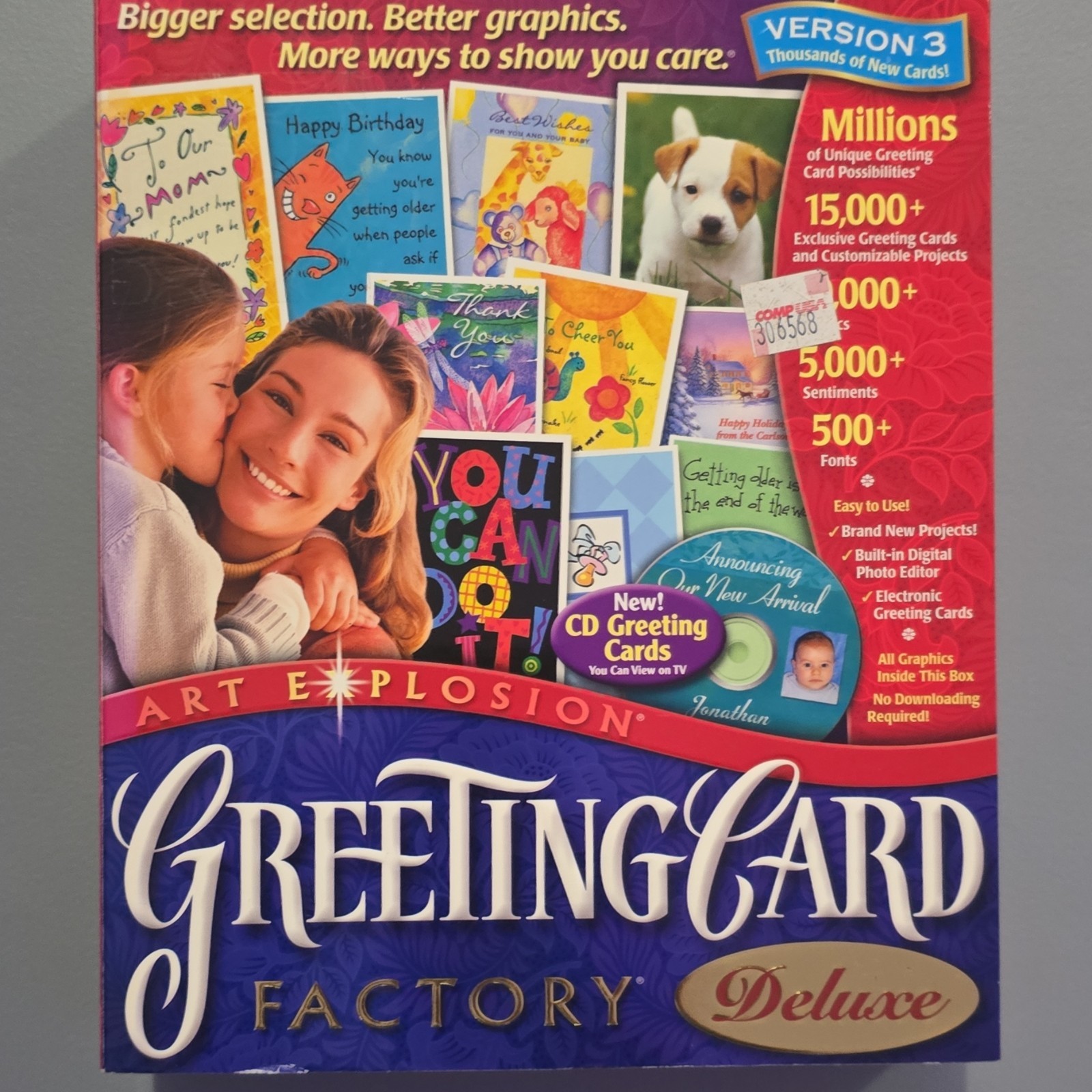 Art Explosion Greeting Card Factory Deluxe Version 3 Windows PC Software NEW