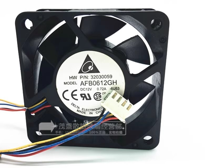 Delta AFB0612GH DC12V 0.72A 4-Pin High Airflow Cooling Fan