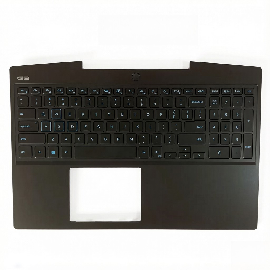 For Dell G Series G3 15 3590 Case Palmrest Cover US Keyboard Blue Backlit 00JP6