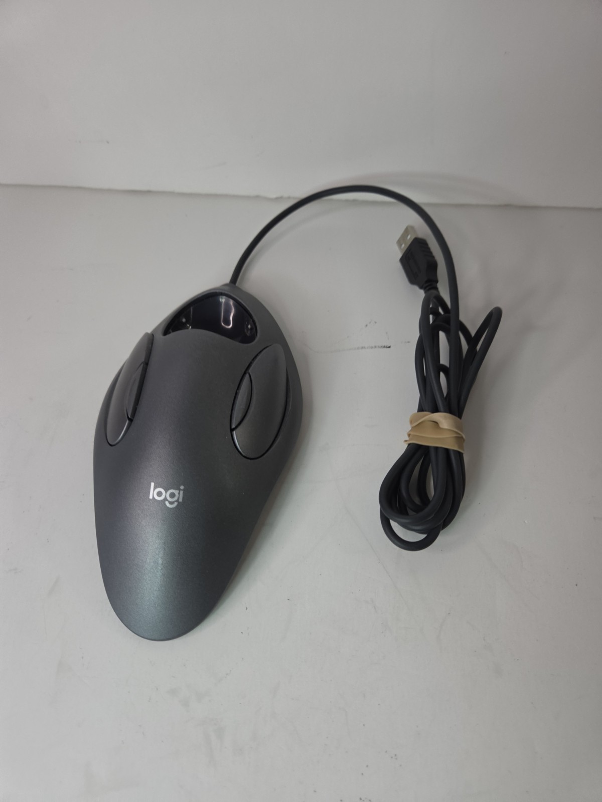 Logitech Logi Trackball Mouse T-BC21 810-000767 Marble Wired USB (NO BALL)