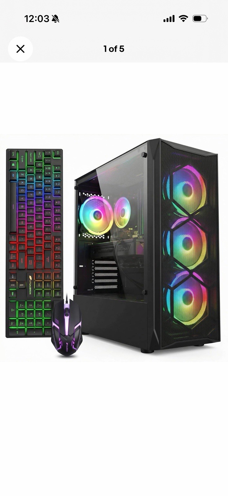 STGAubron Gaming PC, Intel Core i7 up to 3.9G, Radeon RX 580 8G, 16GB- Ple Read