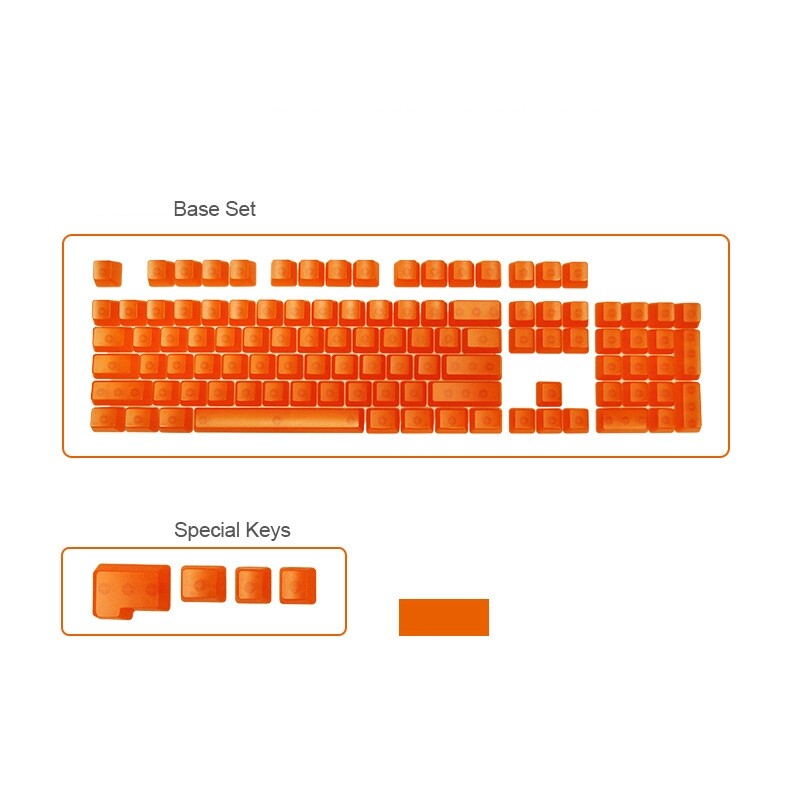 104 keys transparent ABS keycaps mechanical keyboard OEM shape without