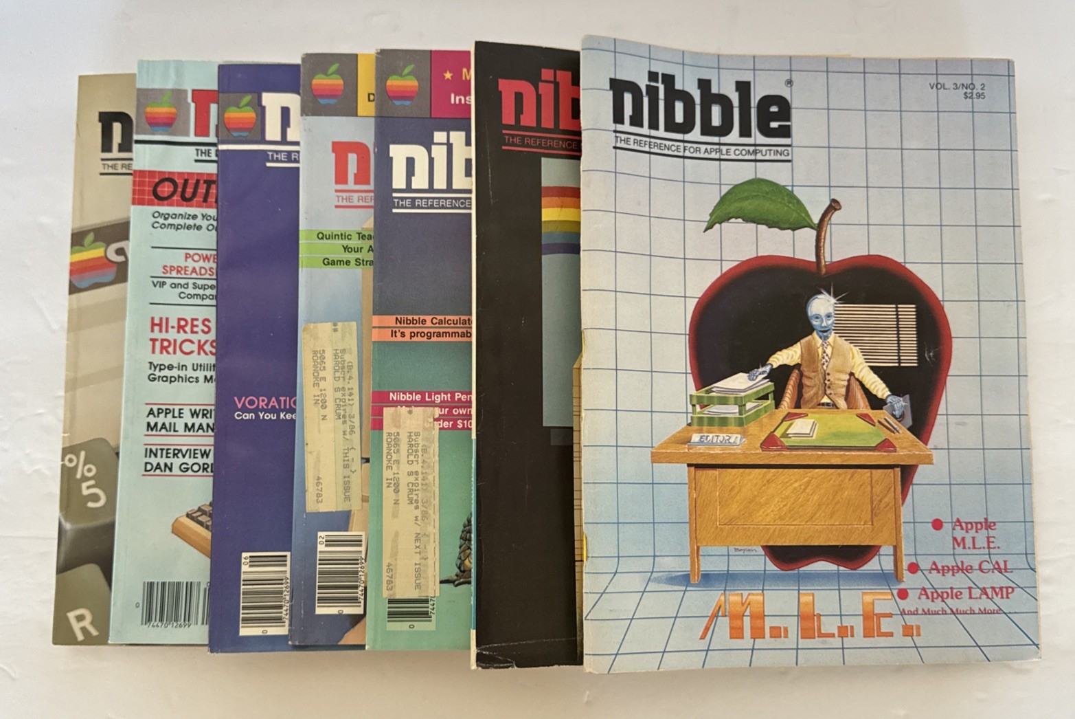 Nibble Magazines Apple II Computer Reference 1983 Vol 3 Lot of 7 Vintage Apple