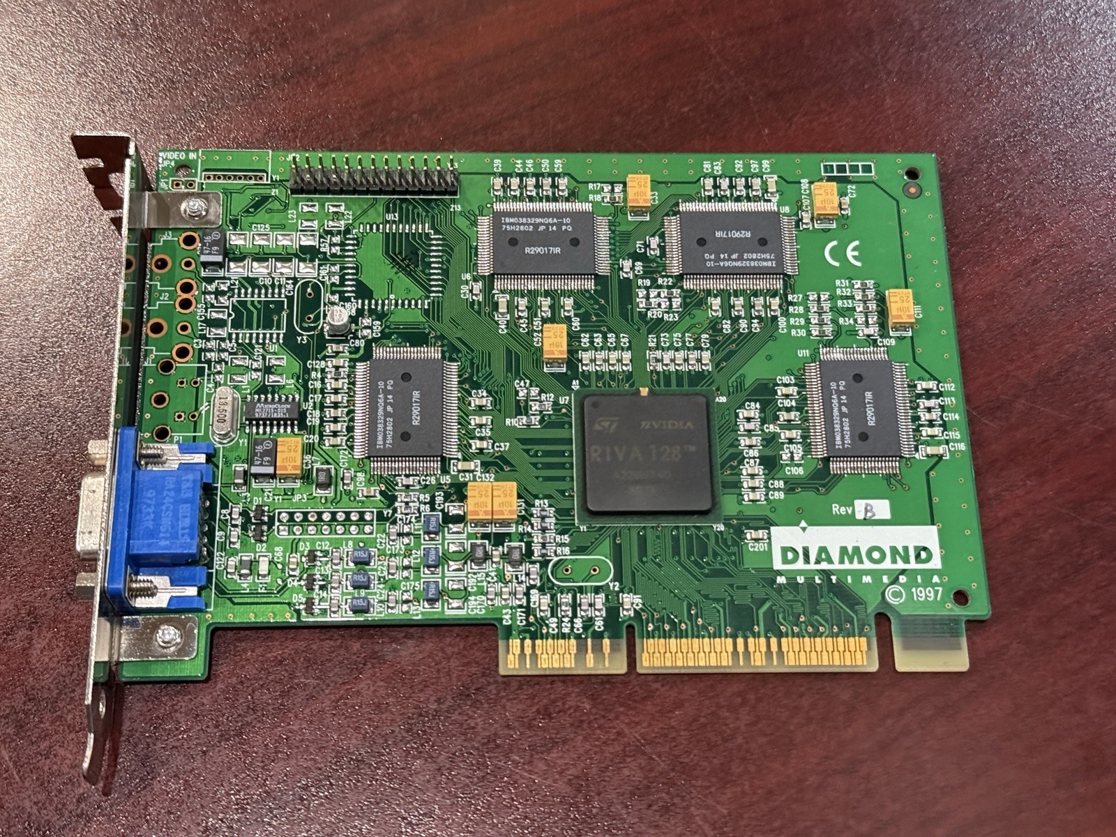 Diamond Viper V330 NVIDIA RIVA 128 4MB AGP Video Graphics Card 1997 Untested