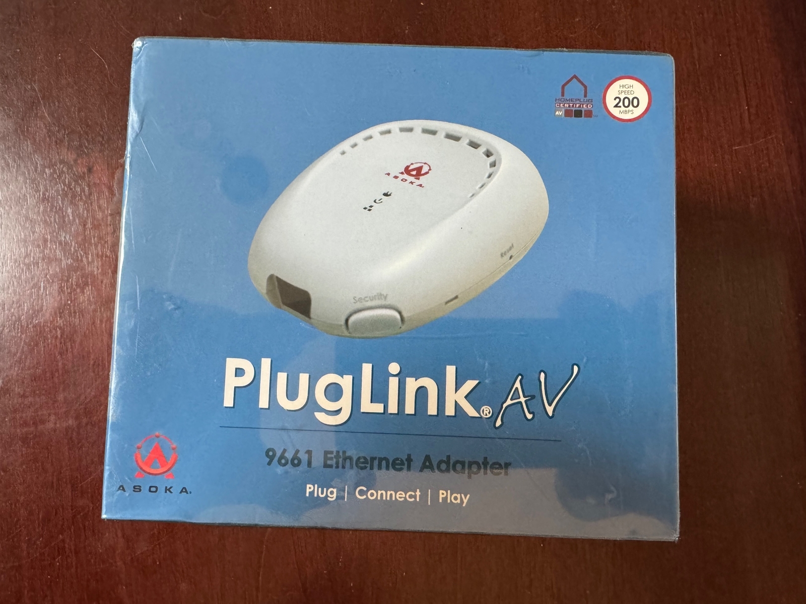 Asoka PL9661-I2 PlugLink HD AV Adapter ETH-200 Powerline HomePlug 200Mbps Wired