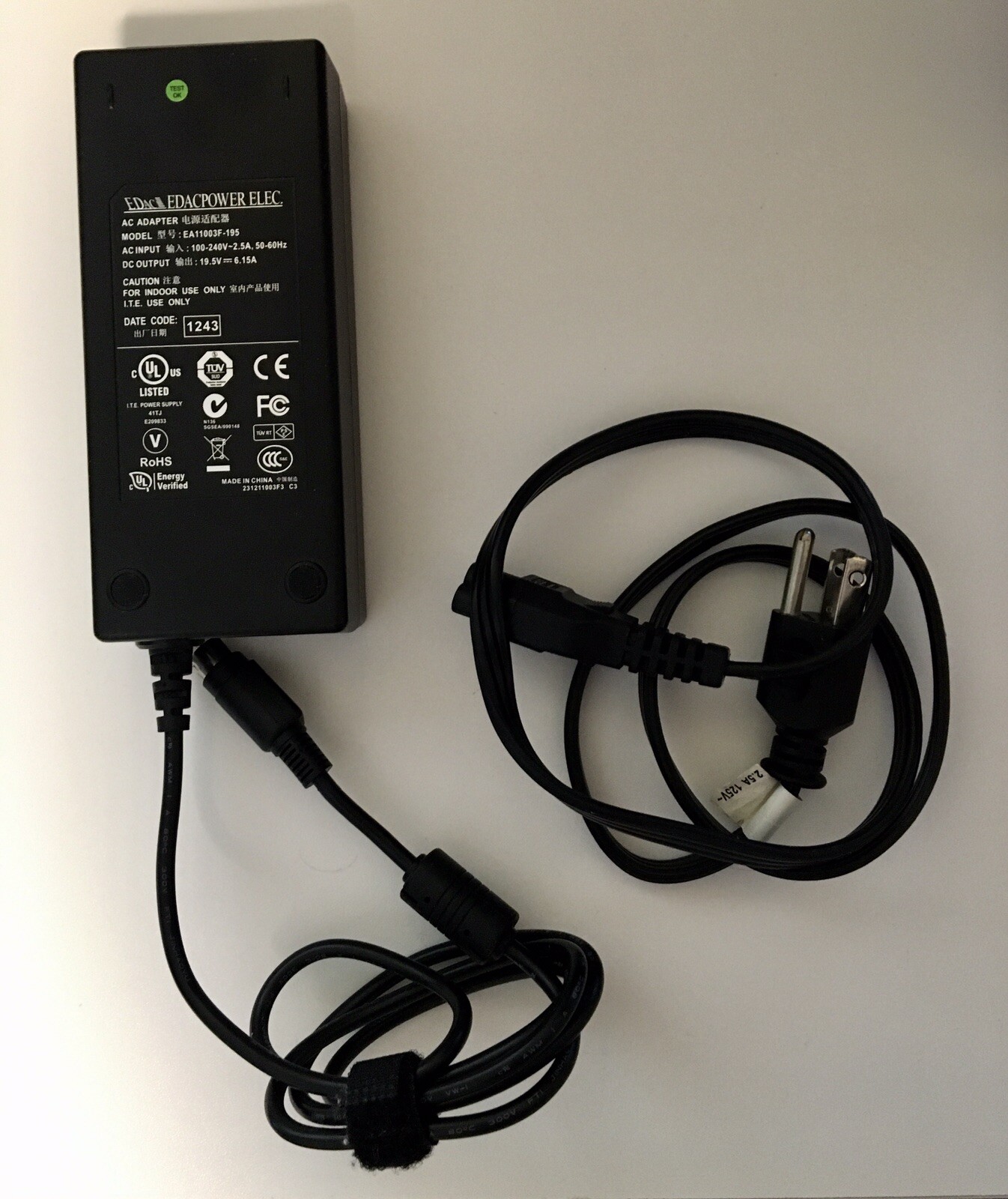 EDAC Model EA11003F-195 AC Power Adapter,Charger,Power supply laptop,19.5V 6.15A