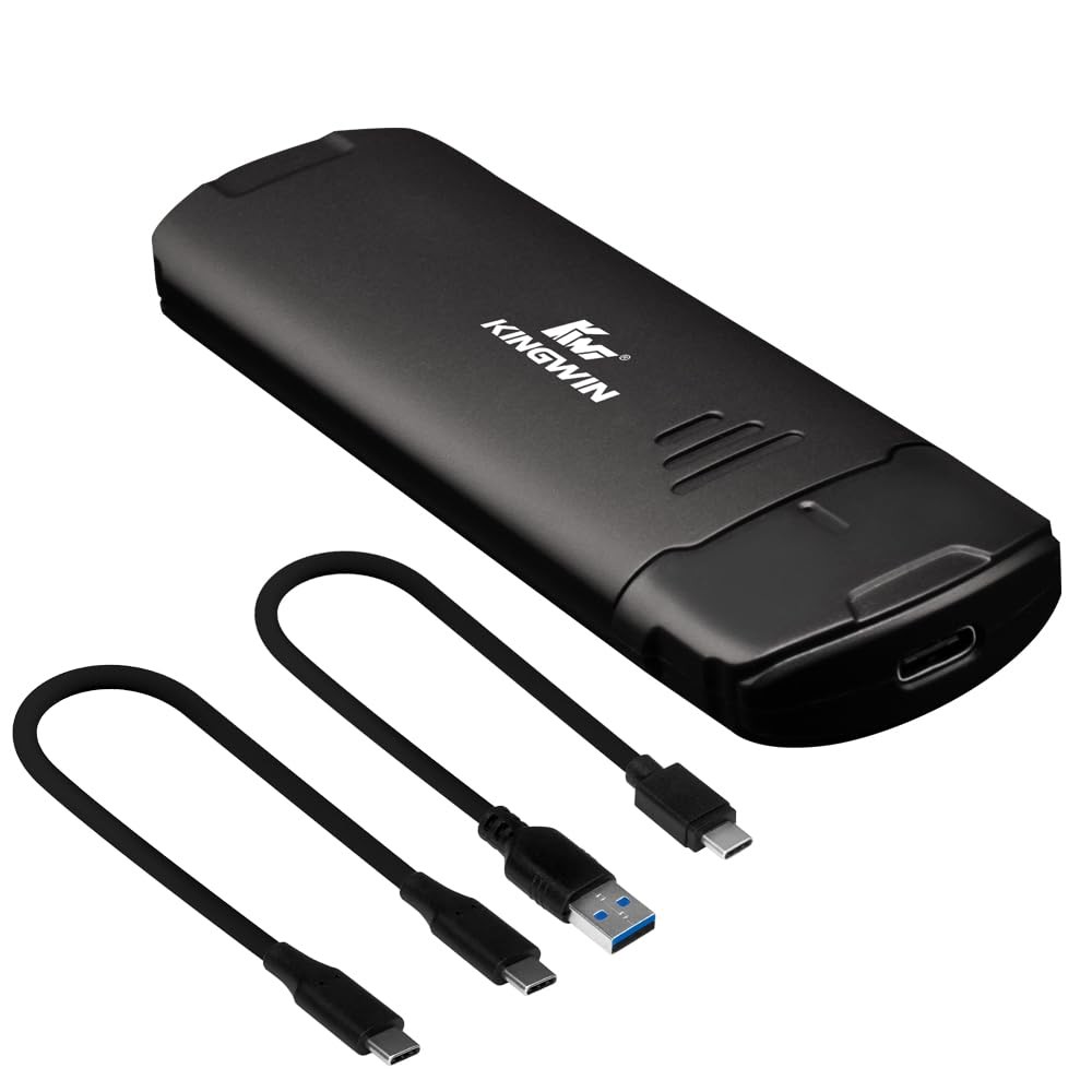 Kingwin M.2 NVMe SSD Enclosure USB-C 3.2 Gen 2, 10Gbps Type-C to NVMe...