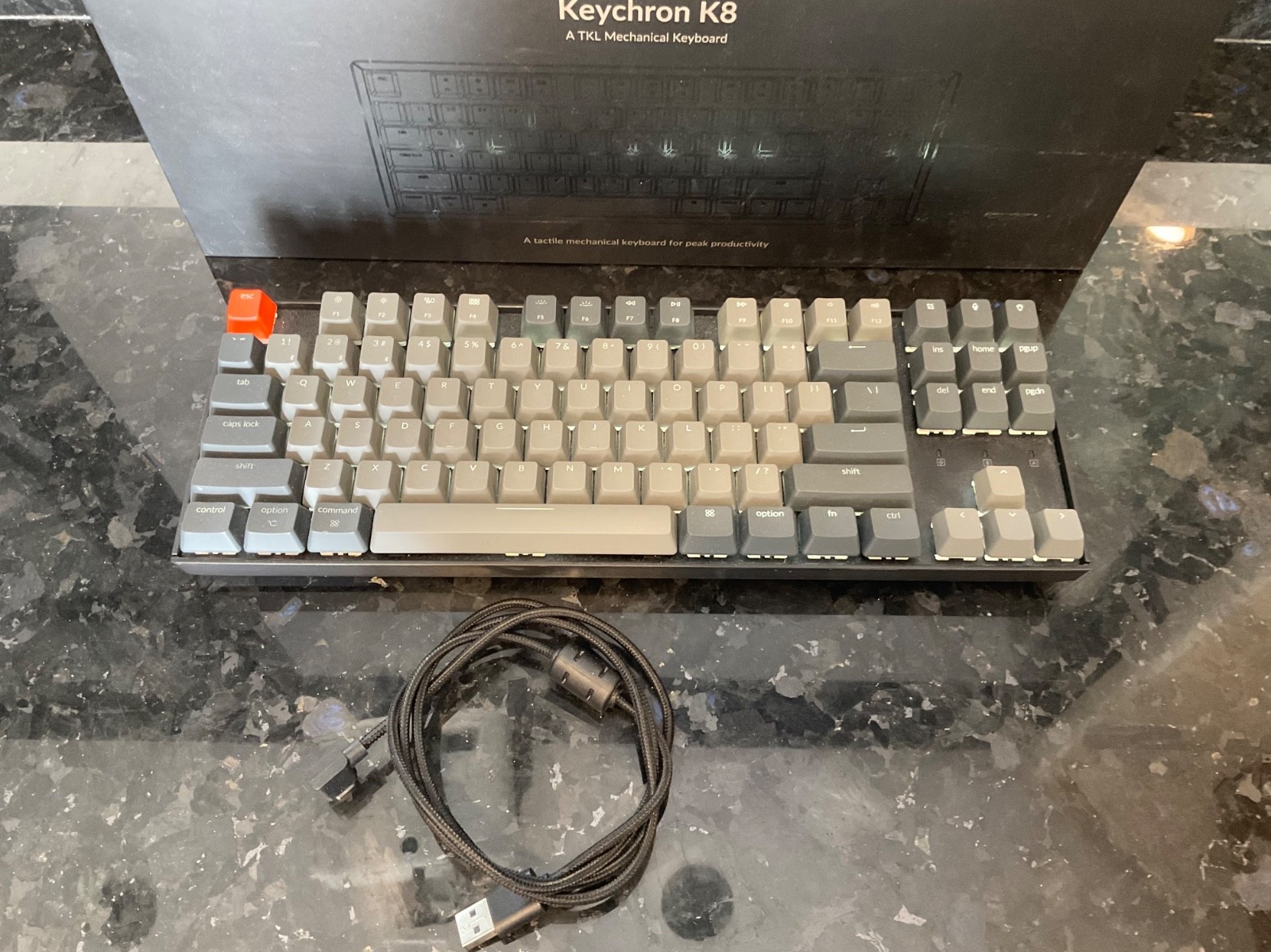 Keychron K8 TKL Mechanical Keyboard Black (K8A3) Brown Switch Mint