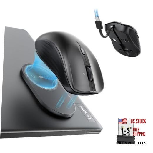 MagMouse Snap-to-Carry Bluetooth Mouse, Wireless Mouse for Laptop Black