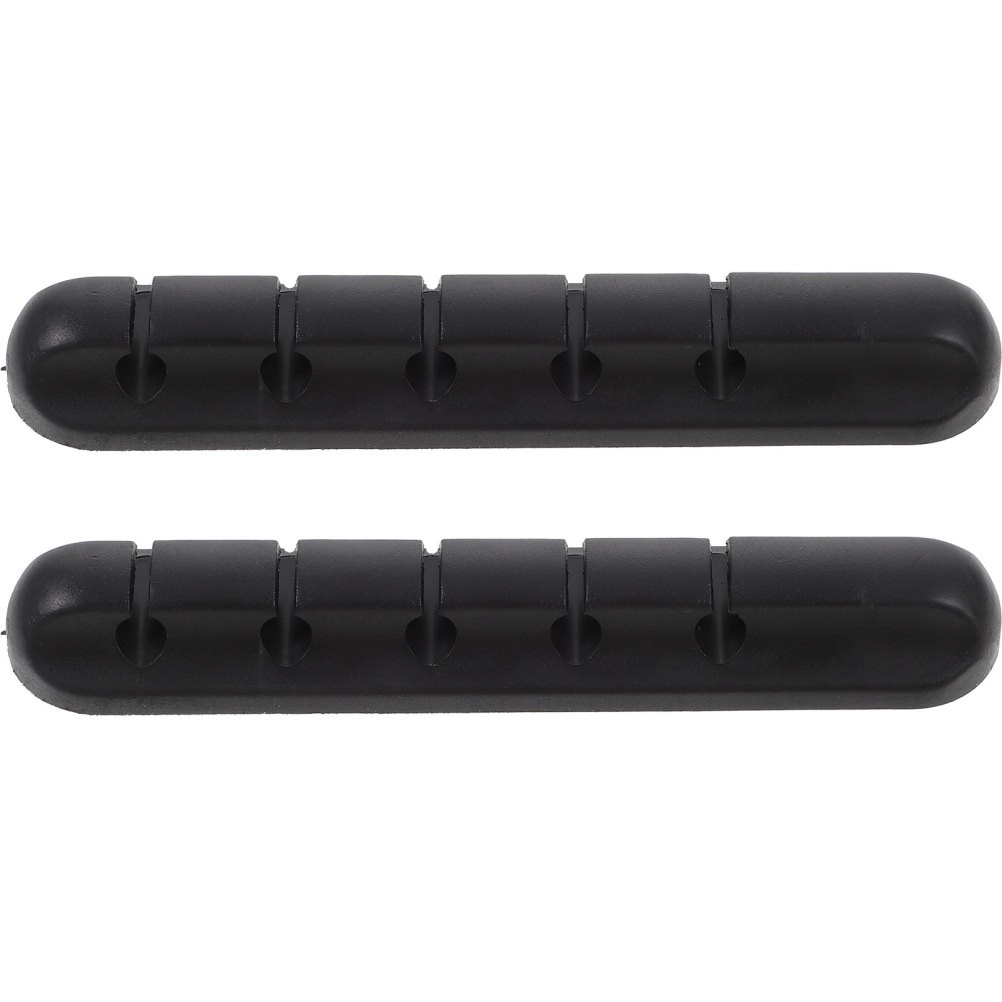2Pcs Silicone Car USB Cable Holder Reusable Data Line Organizer Black