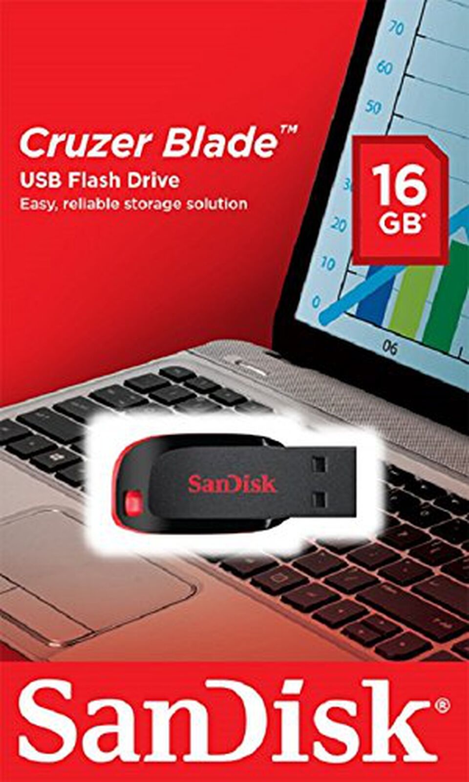 NEW Sandisk 16GB Cruzer Blade CZ50 USB 2.0 Flash Memory Stick Pen Drive UK Stock