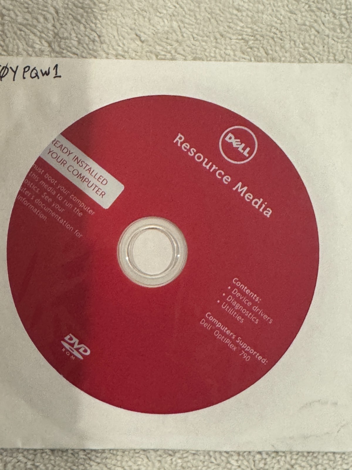 Dell Resource Media - Device Drivers Optiplex 790 - CD ONLY/SEALED