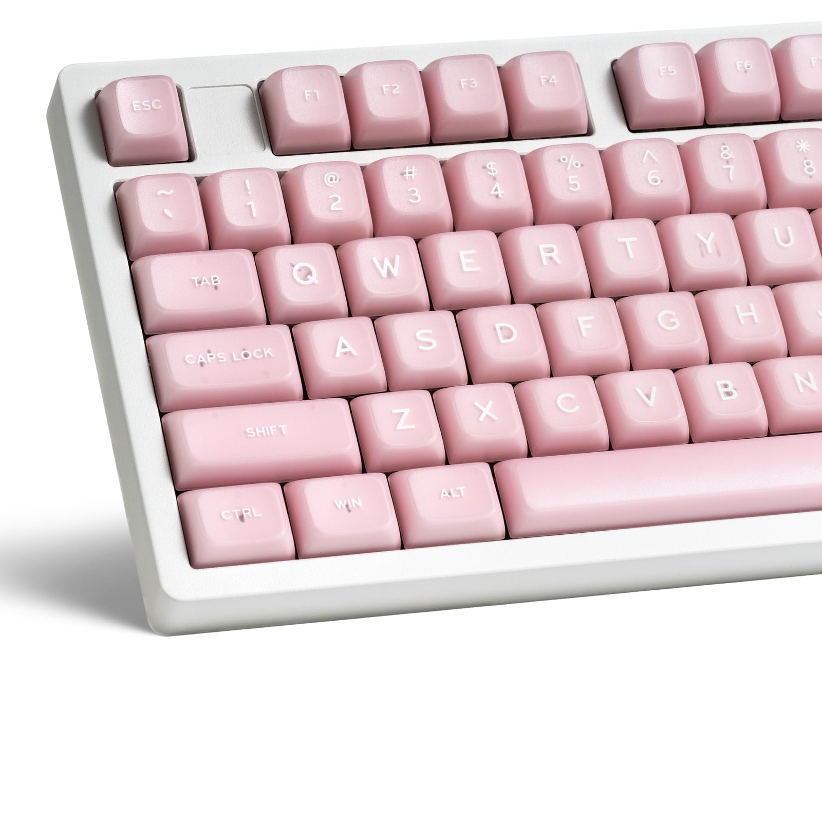 XVX Translucent Pink Keycaps Double Shot PBT MDA Profile 132 Keys Mechanical