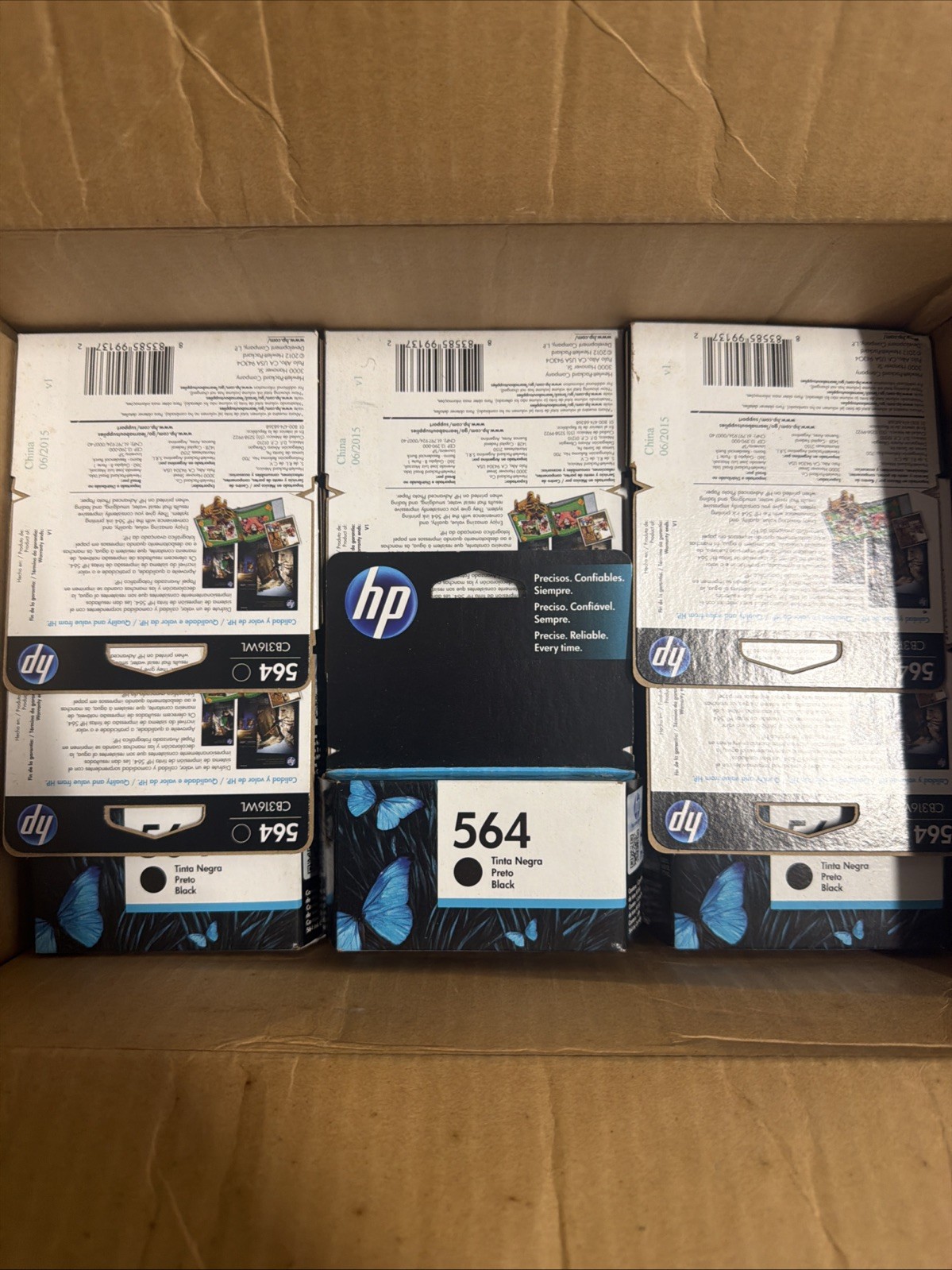 Lot Of 48 Pcs Of HP 564 Genuine Black Ink Cartridge CB316WN Exp. 06/2015