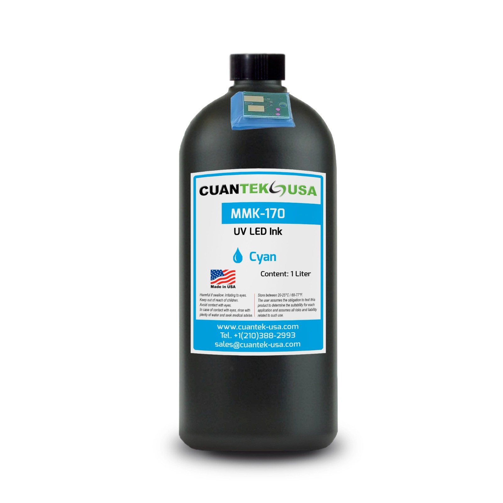 Mimaki LUS-170 Compatible UV LED 1000ml Ink Bottles CMYKW CL - MADE IN USA