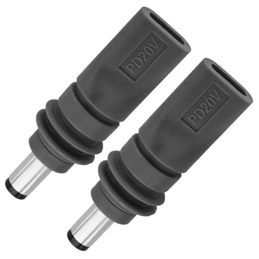DC 5521 to USB C Adapter - 2 Pack 100W PD DC 5.5mm x 2.1mm Male USB C to DC5521