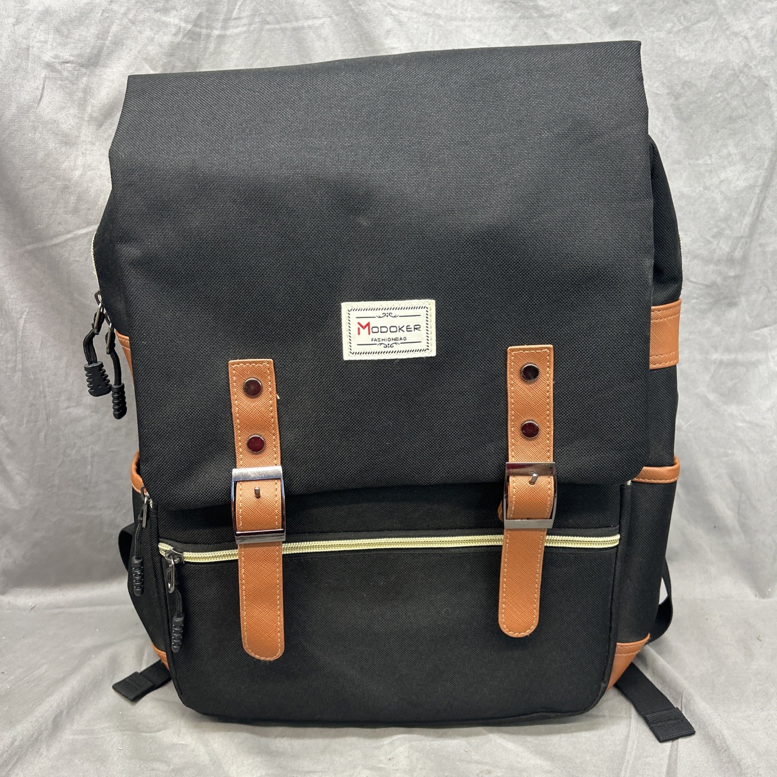 Modoker Vintage Laptop Backpack USB Fits 15.6 Inch Notebook