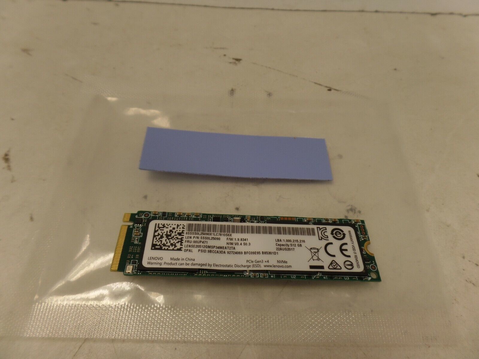 Genuine Lenovo ThinkPad T470S 512GB Solid State Hard Drive 00UP471 SSS0L25090