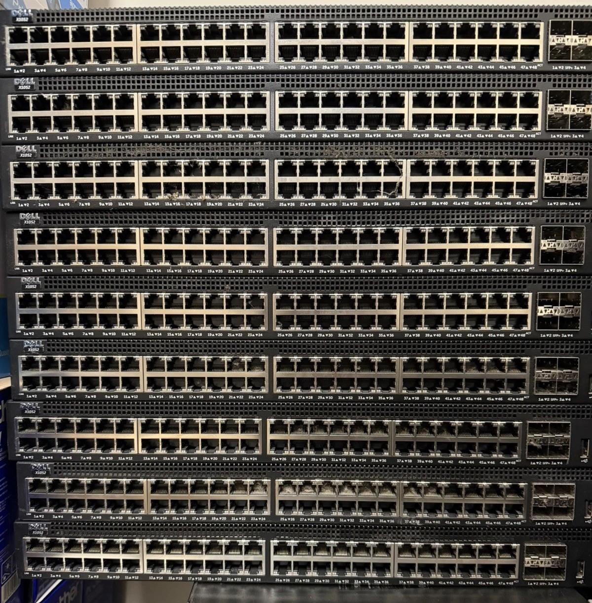Lot of 150 switches | DELL X1052 NETWORKING 48 PORT SWITCH | USED