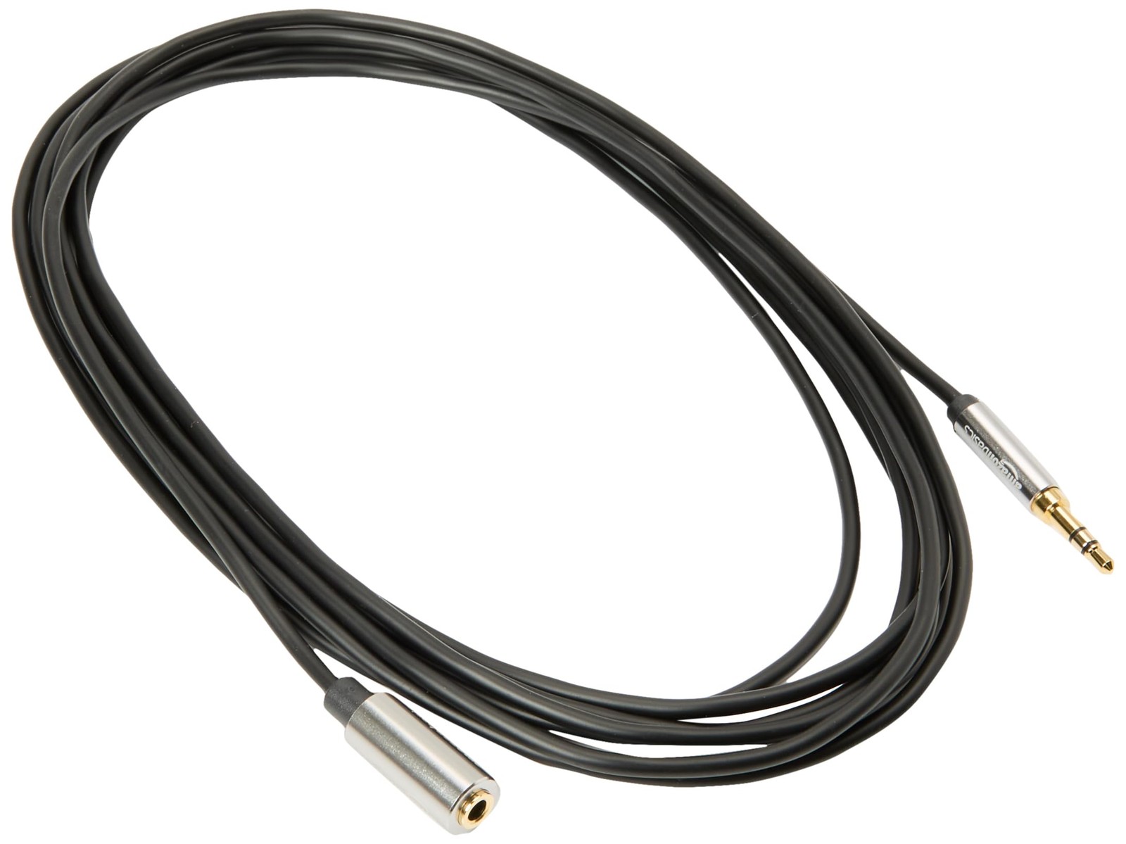 Amazon Basics 3.5mm Aux Male to Female Audio Extension Cable 12ft Black