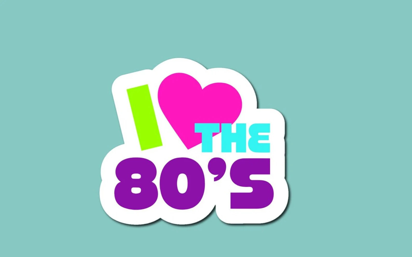 I Love The Eighties Sticker, Retro Sticker, Vintage Sticker, Old School Sticker