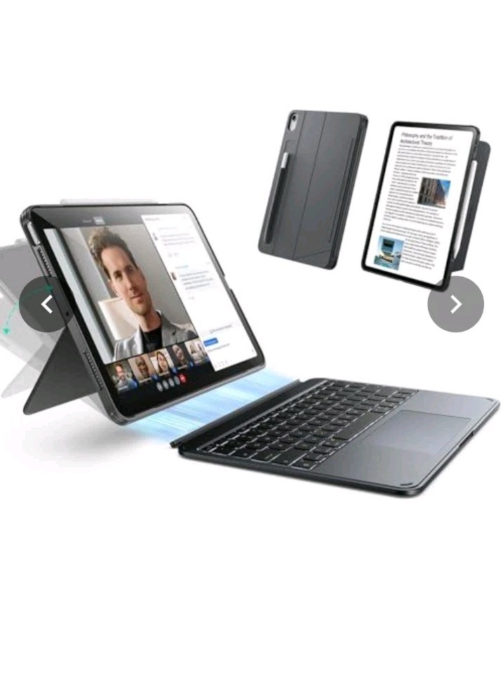 360° Rotating Detachable Keyboard For iPad Air 13" & iPad Pro 13"/12.9" Black