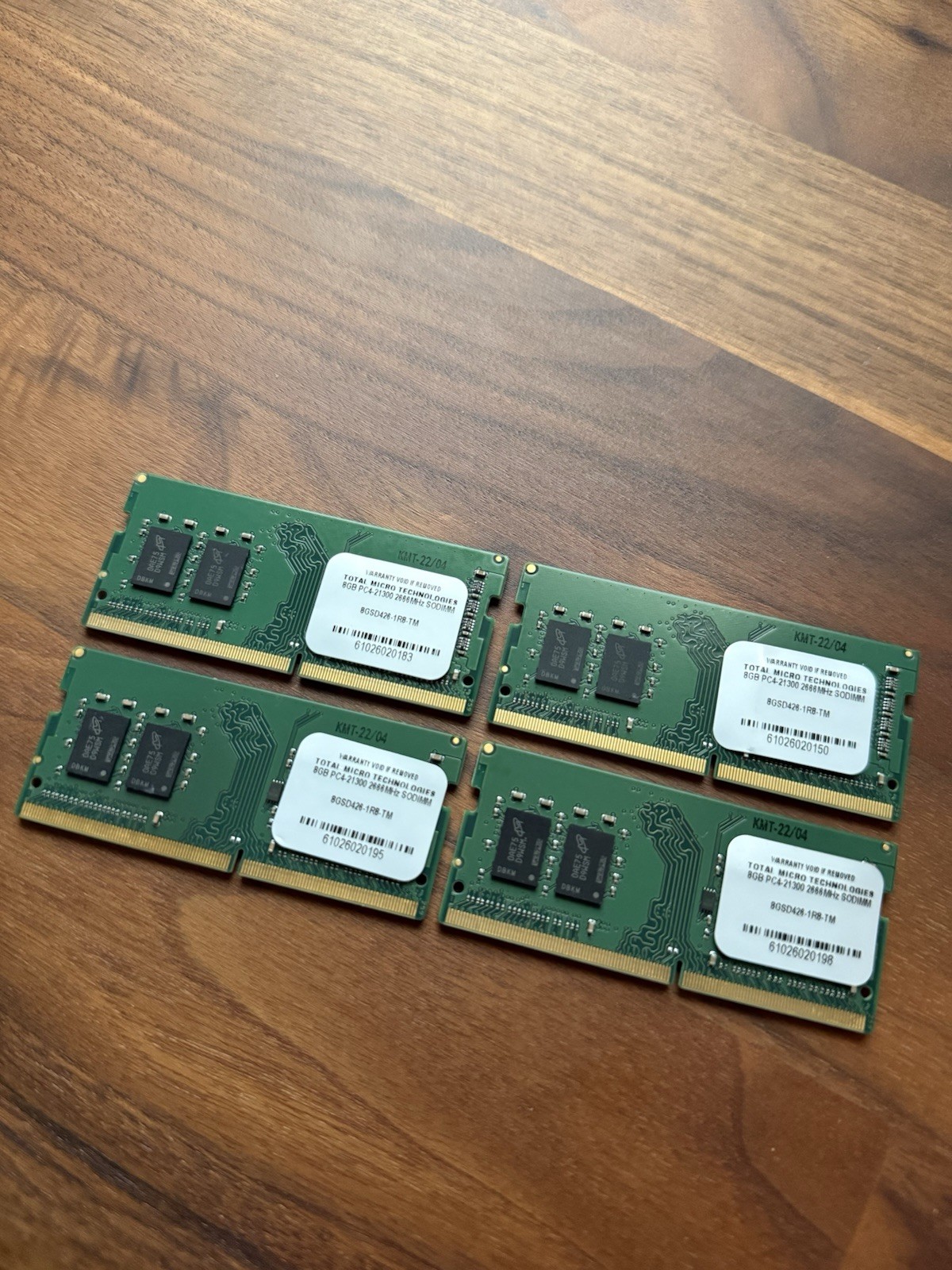 32GB (4x8GB) DDR4 SODIMM 2666MHz RAM - Total Micro Technologies