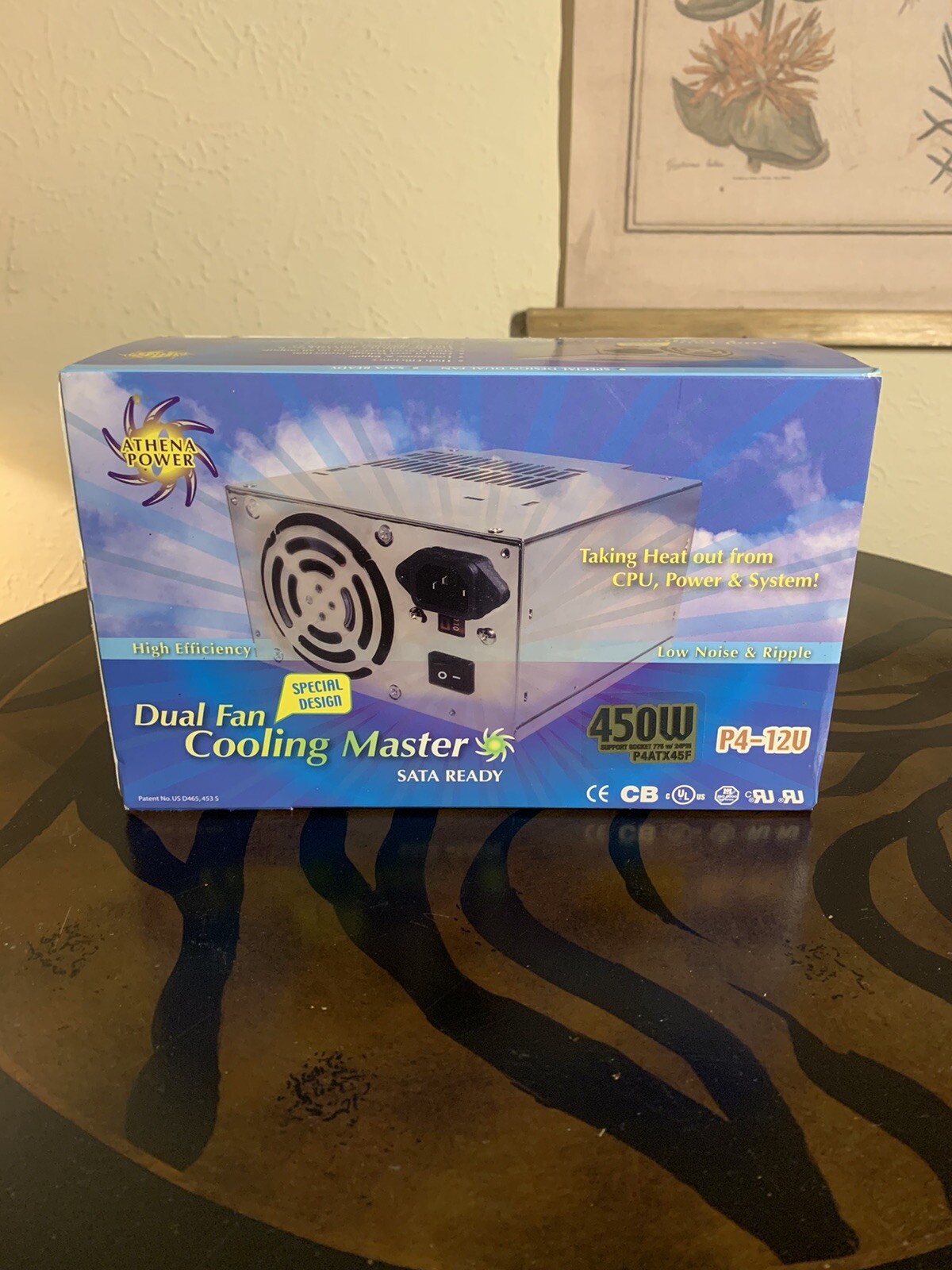 Athena Power 450W P4-12U Dual Fan Cooling Master Power Supply P4ATX45F In Box