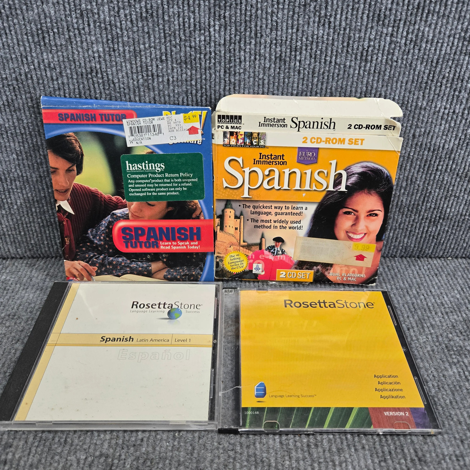 Learn Spanish Language CDs for PC Mac Rosetta Stone Immersion Tutor Resurfaced