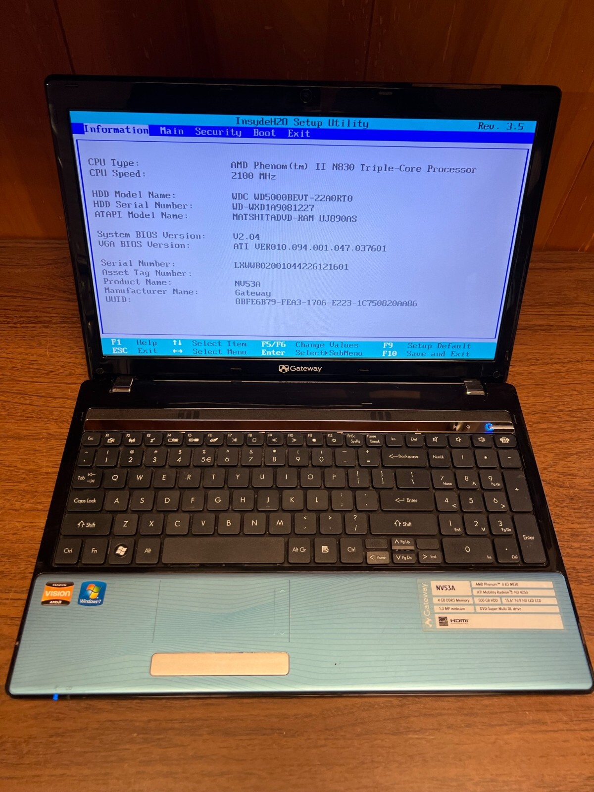 Gateway NV53A61u - Good Condition - Windows 10 Home